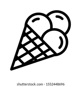 ice cream thin line icon