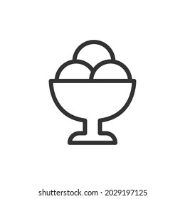 Ice cream thin line icon. Symbol in trendy outline style. Premium design for web and apps. Perfect for UI. 
