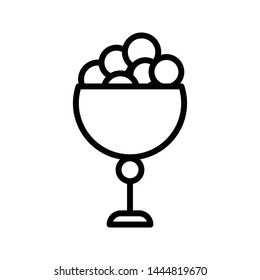 ice cream thin line vector icon