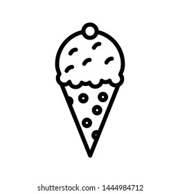 ice cream thin line vector icon