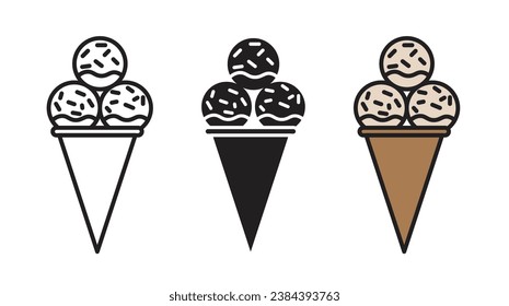 Icono vectorial de línea delgada helada