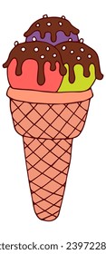 ice cream with three scoops