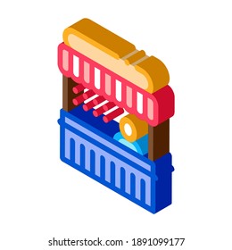 ice cream tray icon vector. isometric ice cream tray sign. color isolated symbol illustration