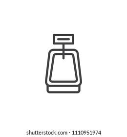 Ice cream tray outline icon. linear style sign for mobile concept and web design. ice cream container box simple line vector icon. Symbol, logo illustration. Pixel perfect vector graphics