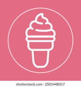 Ice cream trendy icon crafty abstract vector illustration colorful artwork beautiful design.eps