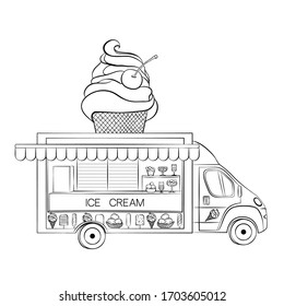 Ice Cream Truck Drawing High Res Stock Images Shutterstock