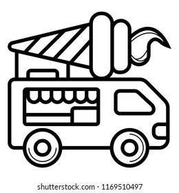 Ice cream truck icon vector