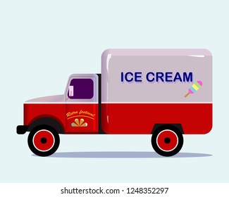 Ice Cream Truck. Vector illustration