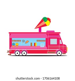 ice cream truck vector illustration