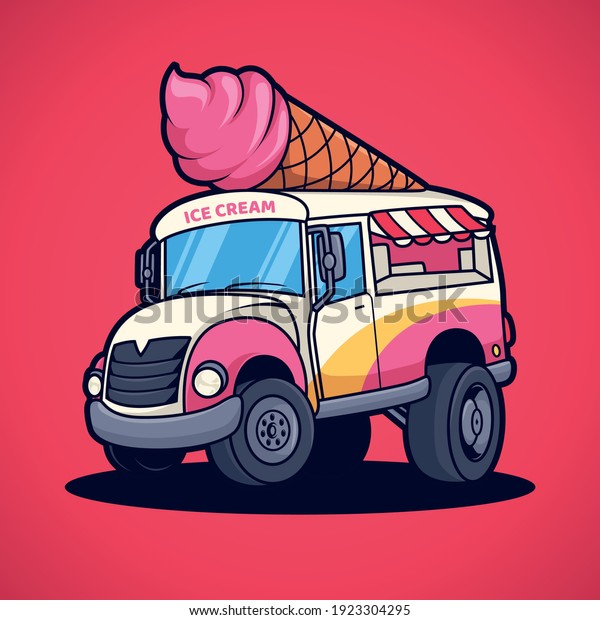 Ice cream truck vector
illustration