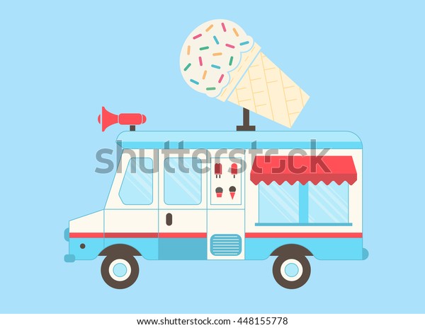 Ice Cream Truck. Vector\
layered