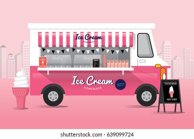 Ice Cream Truck Vector/illustration