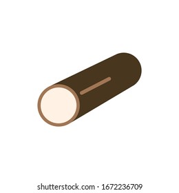 Ice cream tube in chocolate glaze. Frozen popsicles in flat style isolated on white background. Vector illustration