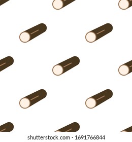 Ice cream tube in chocolate glaze seamless pattern. Frozen popsicles wallpaper on white background. Design for packaging, wrapping paper. Vector illustration