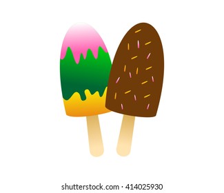 ice cream twin sweet cool culinary image vector