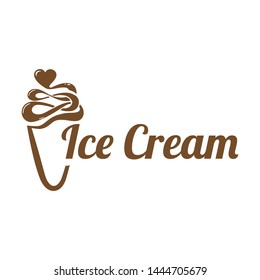ice cream, typography and illustration 