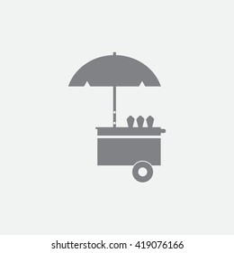 Ice cream umbrella icon