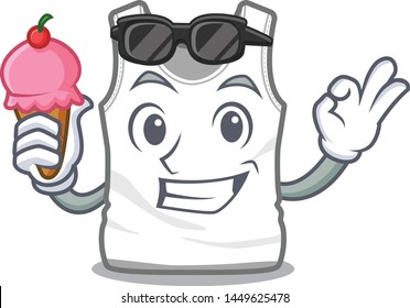 With ice cream undershirt isolated with in the cartoon