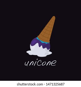 Ice cream , Uni-cone doodle art 