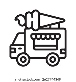 Ice Cream Van icon on white background