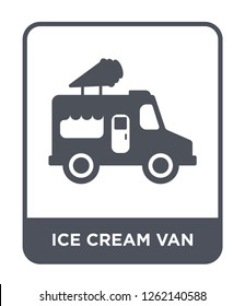 ice cream van icon vector on white background, ice cream van trendy filled icons from Summer collection, ice cream van simple element illustration