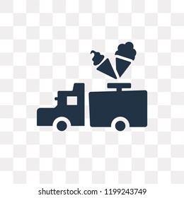 Ice cream van vector icon isolated on transparent background, Ice cream van transparency concept can be used web and mobile