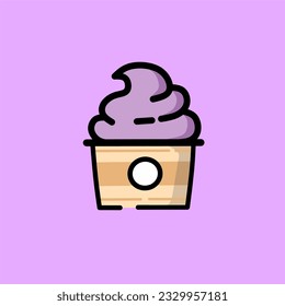 ice cream with various flavors served in glass cup containers