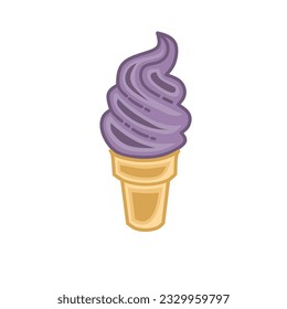 ice cream with various flavors served in a savory and crunchy cone