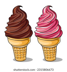 ICE CREAM WITH VARIOUS TOPPINGS