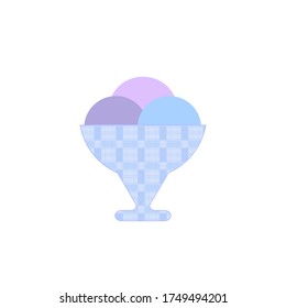 Ice cream in a vase. Vector illustration