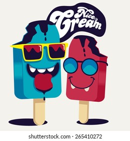 ice cream vecton character design