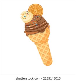 Ice cream vector art design. Vector design download.