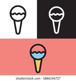 ice cream vector art, icon or logo illustration