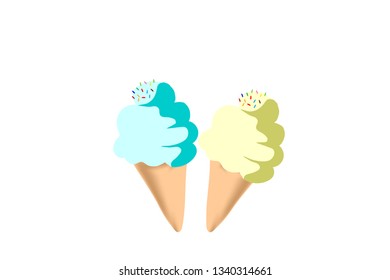 Ice cream vector, Background.