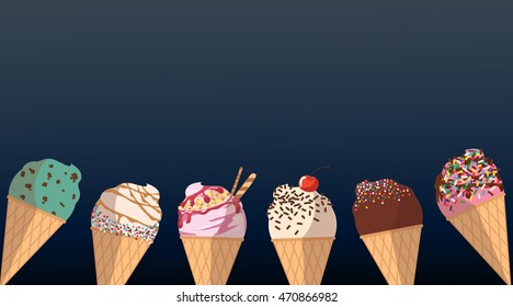 ice cream vector background