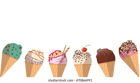 ice cream vector background