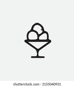 ice cream vector black and white 