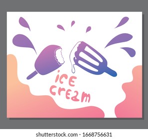 Ice cream vector card image