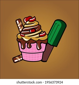 ice cream vector cartoon design