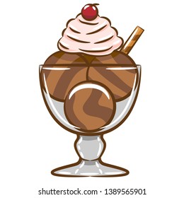 Ice cream vector clipart design