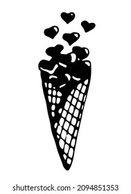 Eis. Vektorclip-Kunst. handgezeichnet