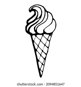 Helado. Vector clipart. Dibujo de mano