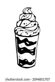 Helado. Vector clipart. Dibujo de mano