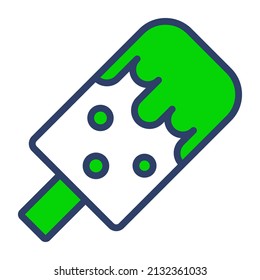 Icono de línea de color de vector de helado. Icono de línea vector simple