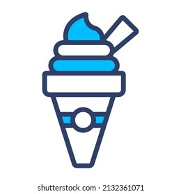 ice cream vector colored Line Icon. Simple Creative vector Line Icon