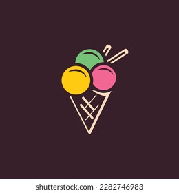 Ice cream Vector Colorful Illustration