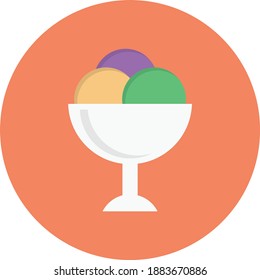 ice cream vector colour flat icon