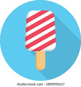 icono plano del vector de helados