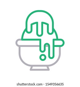 ice cream vector colour line icon
