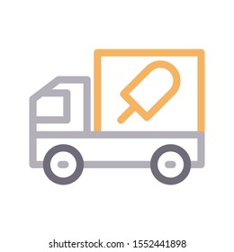 ice cream vector colour line icon